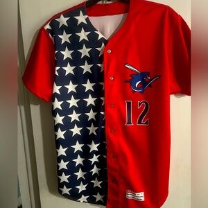 Clearwater Threshers Baseball Jersey, Size 48